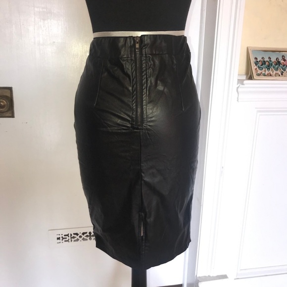 Faux Leather Skirt - Picture 3 of 4